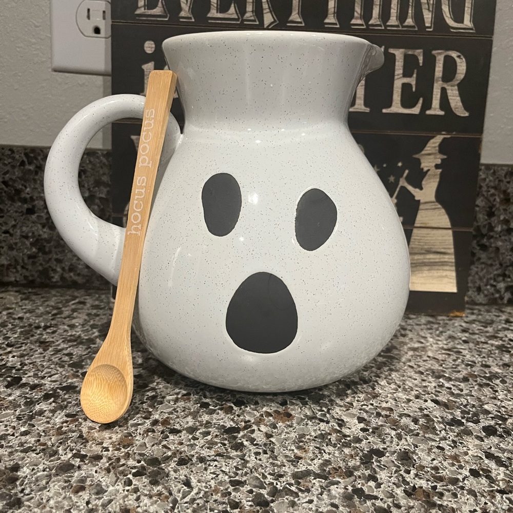 Halloween ceramic ghost pitcher